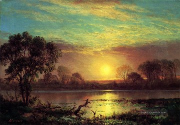 Albert Bierstadt Werke - Abend Owens See Kalifornien Albert Bier